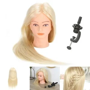 24" Hairdressing Styling Mannequin Doll Salon Training Hair Clamp Professional - Picture 1 of 12