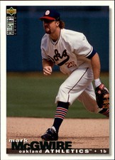1995 Collector's Choice Oakland Athletics Baseball Card #130 Mark McGwire