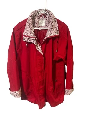 Chaqueta cortavientos Blair roja/floral talla XL Foto 1 de 4