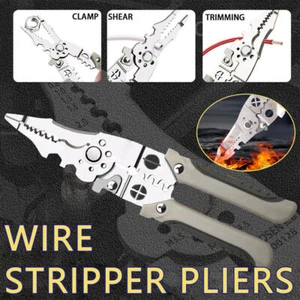 Upgrade Multifunctional Wire Stripper Crimper Cable Cutter Pliers Crimping Tool - Picture 1 of 12