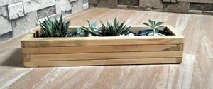 Wooden Planter Window Box Homemade Rectangular Plant Holder Trough Box NEW - Picture 1 of 11