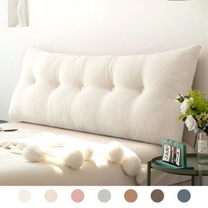 Large Bolster Headboard Pillow Bed Rest Reading Pillow for Twin/Queen/King Bed - Picture 1 of 95