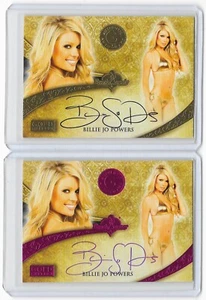 Billie Jo Powers 2021 BenchWarmer Bench Warmer Autograph Cards (Gold + Pink) Lot - Picture 1 of 2