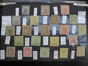 Briefmarken AD 21x Hamburg, Sammlung, ungebr., Mi. 2060 €, aus 1-22, 1x geprüft