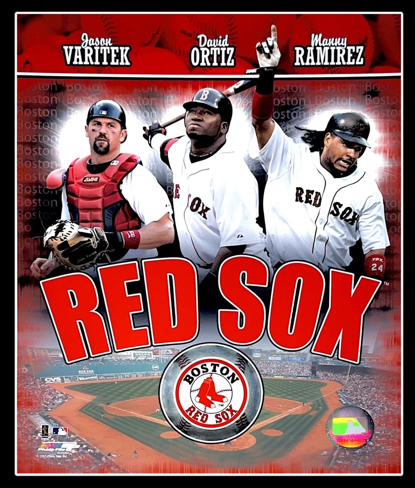 FOTO DE BÉISBOL 8X10 BOSTON RED SOX 2007 CON LICENCIA OFICIAL COLLAGE DEL EQUIPO Foto 1 de 1