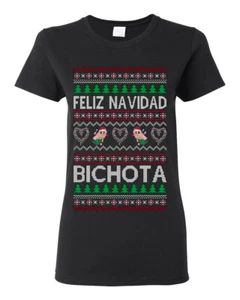 Camiseta para mujer Feliz Navidad Bichota - Imagen 1 de 14