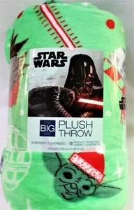 Disney Holly Jolly Star Wars Christmas Throw The Big One Soft Plush Blanket - Picture 1 of 5