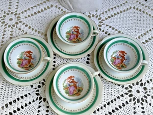 PAULUX Demitasse Cup and Saucer Made in Occupied 2 Sets of 4 Available - Picture 1 of 7