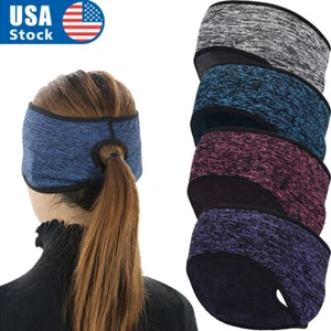 Banda para el cabello polar calentador oreja cálido clima frío diadema para yoga correr deportes - Imagen 1 de 41
