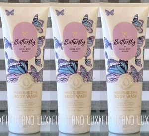 3 Pack~Bath & and Body Works~BUTTERFLY~Moisturizing Body Wash 10 oz/ea - Picture 1 of 2