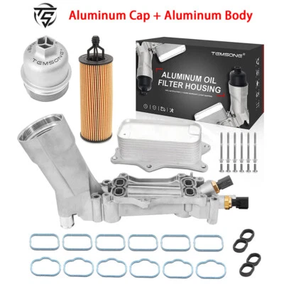 Carcasa completa de filtro de aceite de aluminio apta para Jeep Dodge Chrysler Ram 2011-2016 3,6 L Foto 1 de 4