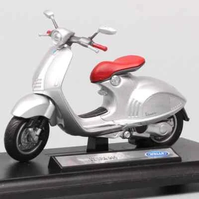 Welly 1/18 Vespa 946 2014 Moto Diecast Scooter Bicicleta Modelo Juguete CAJA Gris Foto 1 de 4