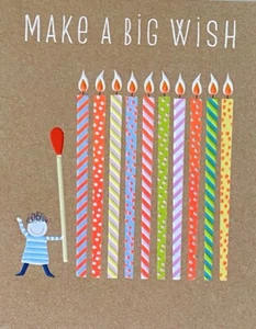 "Make a Big Wish" Giant Candles & Match Birthday Card by Pip & Me for Simson - Foto 1 di 5