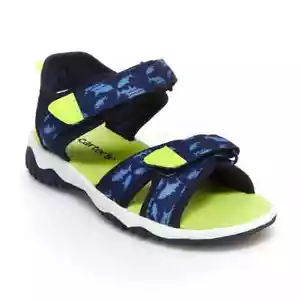 Toddler Boys Carter's $37 Linden Navy/Lime Shark Adjustable Strap Sandals 5T NWT - Picture 1 of 5