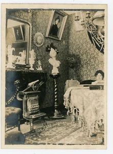 PHOTO, interieur bourgeois tableau Belle époque vers 1900 - Picture 1 of 2