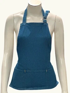 CCC Kids Denim Apron Stone Wash By Now Designs Adjustable Straps Front Pockets - Picture 1 of 8