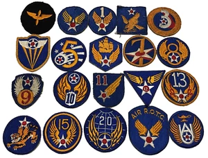 20 Original WWII US ARMY AIR FORCE CUT EDGE FIGHTERS BOMBERS PILOT USAAF PATCH - Picture 1 of 3