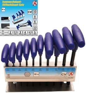 BGS DIY Schraubendreher-Satz mit T-Griff | Innensechskant 2 - 10 mm | 10-tlg. –  - Picture 1 of 2