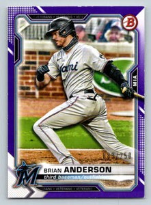 2021 Bowman Purple #12 Brian Anderson 250 (ref 181397)