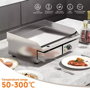 2900W Electric Griddle Commercial Hot Plate Stainless Steel BBQ Grill Pan - Picture 1 of 13