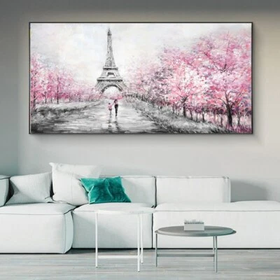 Arte nórdico abstracto paisaje lienzo pintura lienzo arte de pared decoración del hogar póster Foto 1 de 4