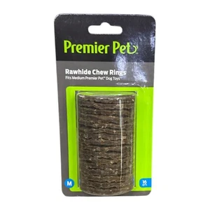 Premier Pet Rawhide Chew Rings – 16 Pack for Medium Dog Toys - Picture 1 of 1