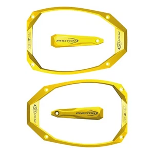 Seizmik Photon Cast Aluminum Side View Mirrors Bezel Trim Kit | Yellow - Foto 1 di 2