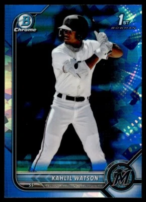 2022 Bowman Sapphire Edition Kahlil Watson Miami Marlins #BCP-3 - Image 1 of 2
