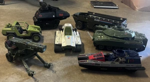Lot Of 7 Hasbro Vintage GI Joe Tanks, Vehicles And Boat All In Great Condition - Picture 1 of 8