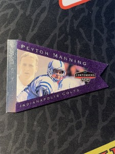 1998 Playoff Contenders Pennants Purple Peyton Manning #42 Rookie RC HOF Colts