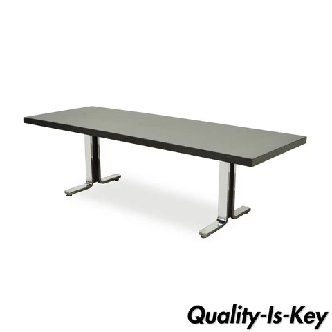 Vintage 54" Thonet York PA Mid Century Modern Steel Chrome Bench Coffee Table Cover