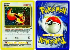 EEVEE pokemon 30 HP HOLOGRAPHIC MINT BLACK STAR SUPER RARE HOLO PROMO CARD #11 - Picture 1 of 3
