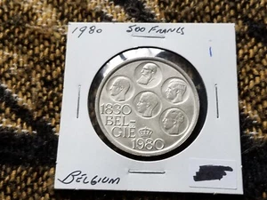 Belgium 500 Francs 1980 Circulated - 925 Ag Clad Cu-Ni - Flemish - i Tariff Incl - Picture 1 of 2