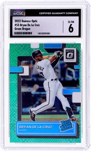 2022 Donruss Optic Bryan De La Cruz Green Dragon #53 /99 CGC 6 - Picture 1 of 2