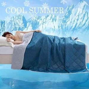 COOLING SUMMER BLANKET - UK Stock - Deep Lake Blue / 100*150cm - Picture 1 of 3