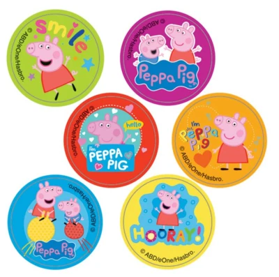 SANDYLION 150 Peppa Pig Mini Stickers, Each 7/8" Round