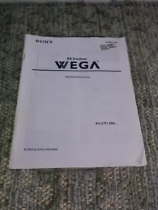 Sony FD Trinitron WEGA Manuale Istruzioni Operative per TV Modello KV-27FS100!! - Foto 1 di 6