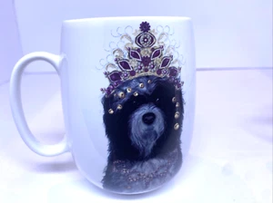 Certified Intn’l Tibetan Terrier 18oz Coffee Mug Fab Funky Tibetan Tibetan Art - Picture 1 of 6
