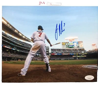 Joe Mauer Signed Autographed 8x10 Glossy Photo Minnesota Twins Baseball JSA COA - Image 1 of 4