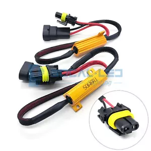 HB4 9006 Load Resistor Kit HID Relay Harness LED Anti Flicker Error Free Decoder - Bild 1 von 5