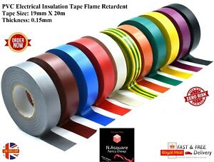 Insulation Tape Various Colour Electrical Tape PVC Adhesive Tape 19mm X 20m 