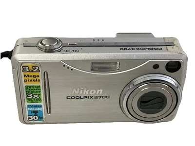 Nikon Coolpix 3700 Digital Camera – 3.2MP Silver Compact - Image 1 of 4