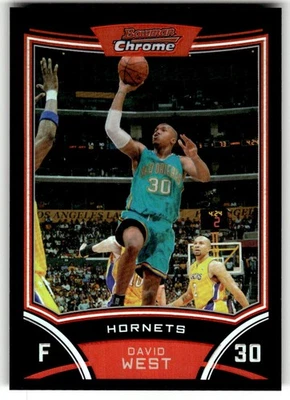 2008-09 Bowman David West Chrome Refractors #/499 #48 - Image 1 of 2