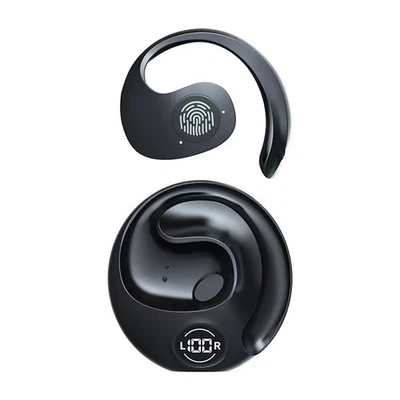 Ergonomic Ear Hook Mini Bluetooth 5.3 Headset  Earbuds Stereo Bass Earphones - Image 1 of 4