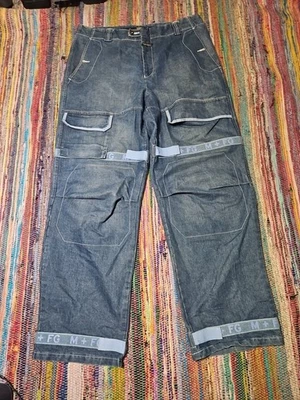 Jeans de mezclilla cargo vintage Y2K Marithe Francois Girbaud MFG Shuttle Tape 38 38x34 Foto 1 de 4