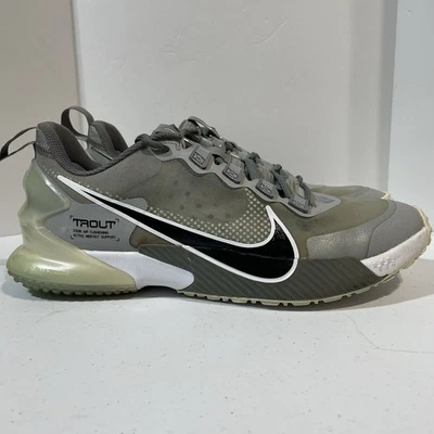 Nike Force Zoom Trout LTD Turf Light Smoke Grey Baseball Shoes CZ5916-003 Sz 10 - Image 1 of 4