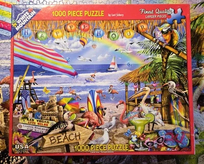 White Mountain Puzzle "Happy Hour" #937 2016 24x30 COMPLETE - RARE - Image 1 of 3