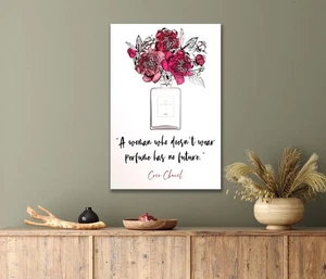 Framed Canvas Luxury Flower Fashion Bottle Wall Art - Perfect for Living Room - Picture 1 of 2