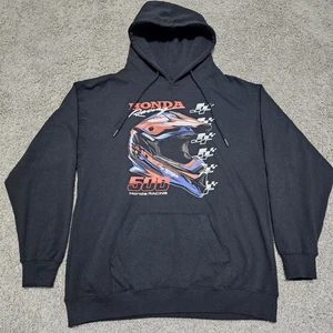 Felpa con cappuccio uomo Honda 500 Racing media nera GSX 2.0 JT grafica - Foto 1 di 10