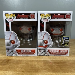 Funko POP! Marvel Avengers (AOU): Grinning Ultron #83 + Ultron 72 Vinyl Figures - Picture 1 of 16